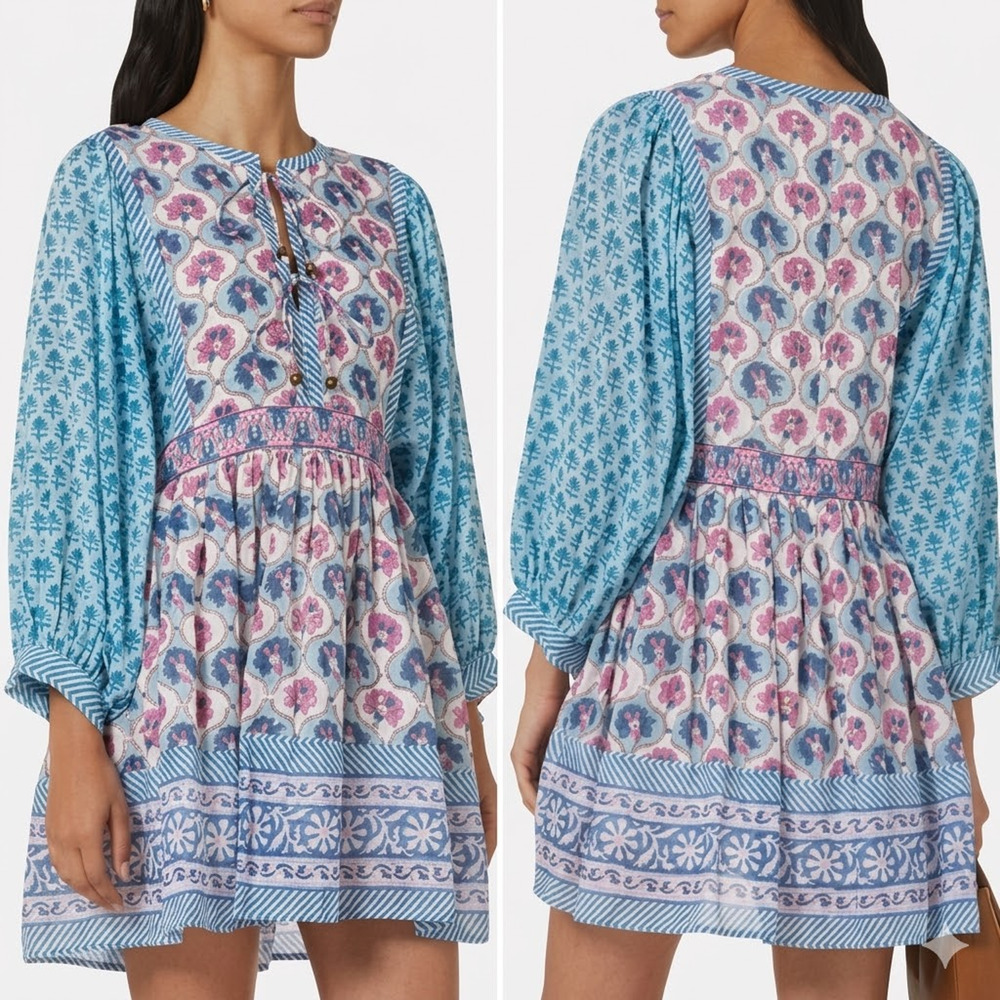 OLIPHANT Iris Balloon Sleeve Dress Size S NWT Retail $228 Tuckernuck
